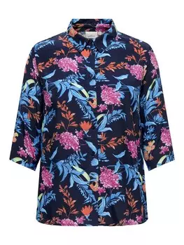 Блуза Only Carmakoma, темно-синий