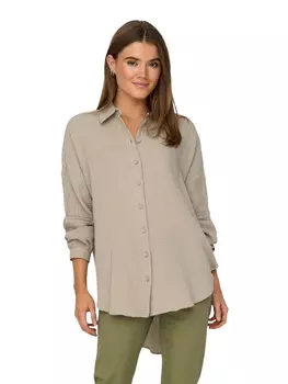 Блуза ONLY Hemd ONLTHYRA OVERSIZED, бежевый
