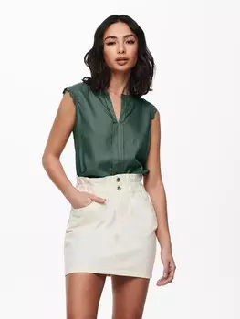 Блуза ONLY ntop Kimmi, темно-зеленый