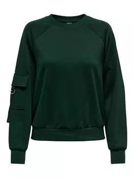 Блуза Only ONLCORINNE LIFE L/S O-NECK CC SWT, зеленый