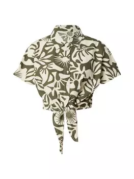 Блуза ONLY ONLJAKIRI LINEN, оливковый