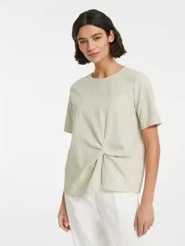 Блуза OPUS Funifa check, зеленый