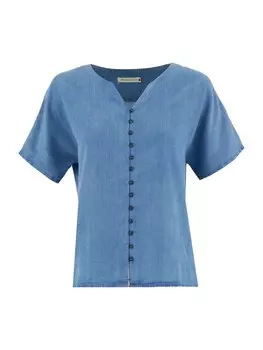 Блуза Organication, светло-синий