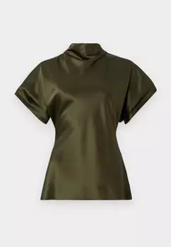 Блуза OTILIA DRAPED Malina, темно-зеленый