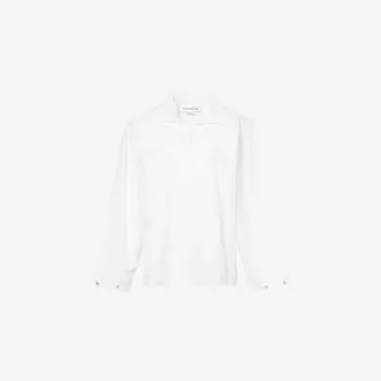 Блуза оверсайз Victoria Beckham с отделкой Tab-Trim, белый