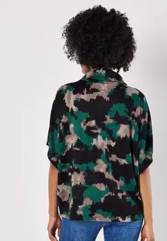 Блуза PAINT SPLASH Apricot, зеленый