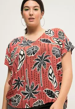 Блуза PALMEN PRINT V-AUSSCHNITT Studio Untold, красный