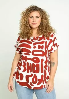 Блуза Paprika, красный / белый