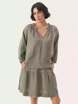 Блуза Part Two Elody Linen, цвет vetiver