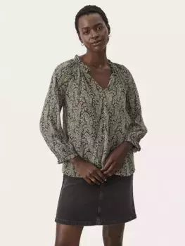 Блуза Part Two Elsia Paisley, цвет green/multi