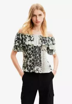 Блуза PATCHWORK RUFFLE Desigual, белый