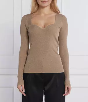 Блуза Patrizia Pepe Slim Fit, песочный