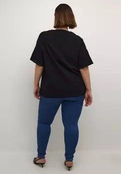 Блуза PAULA Kaffe Curve, пестрый черный