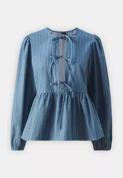 Блуза PCAMILDA Pieces, светло-голубой