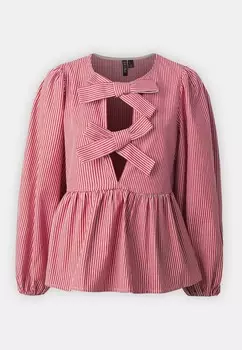 Блуза PCJAYLA TIE Pieces, красный