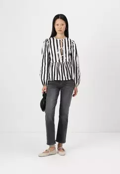 Блуза PCJOLLY O NECK TIE Pieces, белый