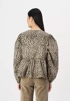 Блуза PCJOLLY O NECK TIE Pieces, мультиколор