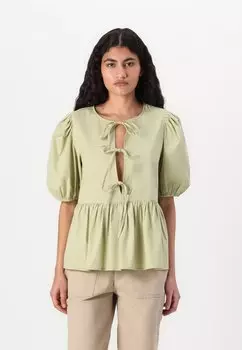 Блуза PCJOLLY Pieces, зеленый