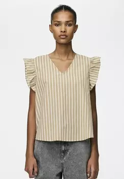 Блуза PCLILIA Pieces, бежевый