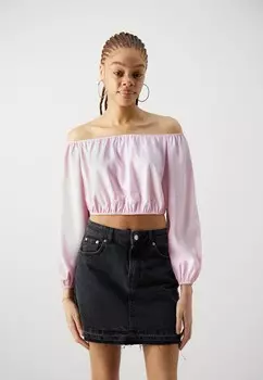 Блуза PCMARI OFF SHOULDER CROPPED Pieces, розовый