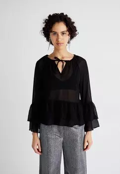 Блуза PCNANDITTA ONECK Pieces, черный