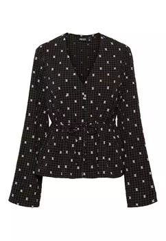 Блуза PCNOVALEE TIE Pieces, черный