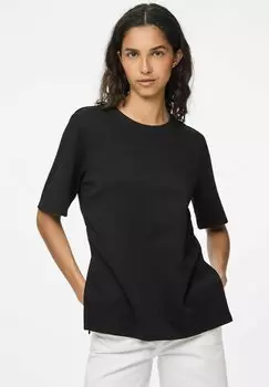 Блуза PCSKYLAR GESCHLITZTES Pieces, черный