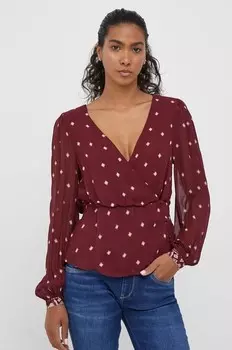 Блуза Pepe Jeans, бордовый