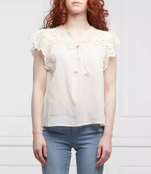 Блуза Pepe Jeans London regular fit, кремовый