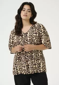 Блуза PERLA Kaffe Curve, бежевый