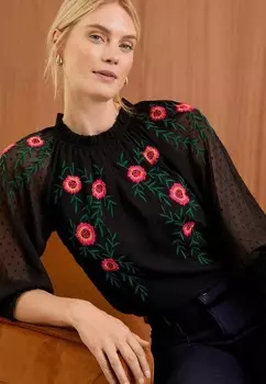 Блуза PETITE Love & Roses, черный