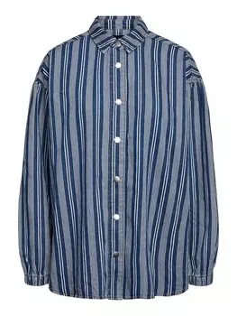 Блуза Pieces JUBEL, синий джинсовый