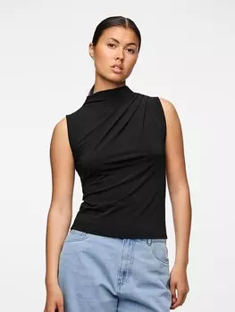 Блуза Pieces ntop Madison, черный