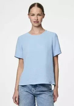 Блуза Pieces, светло-голубой
