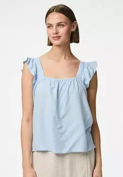 Блуза Pieces, светло-голубой