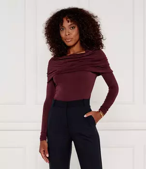 Блуза Pinko ANGIOLIERI Slim Fit, бордо
