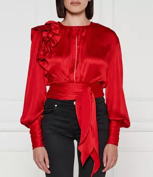 Блуза Pinko AURILLAC Cropped Fit, красный