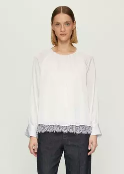 Блуза PLISSIERTE MIT DETAILS s.Oliver BLACK LABEL, молочный