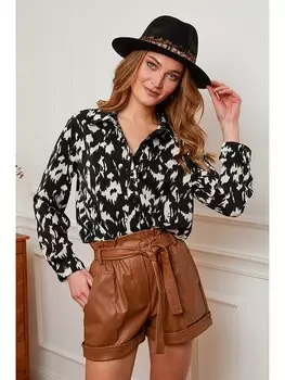 Блуза Plume Bluse Olivier, черный/белый