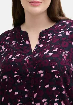 Блуза PLUS GEMUSTERTE TOM TAILOR, цвет Berry