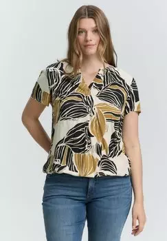 Блуза PLUS SIZE - MIT MUSTER TOM TAILOR, бежевый