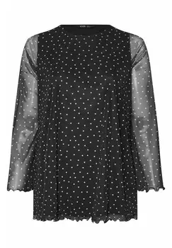 Блуза POLKA DOT Yours Clothing, антрацит