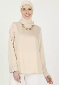 Блуза POLO NECK-REFKA Modanisa, бежевый