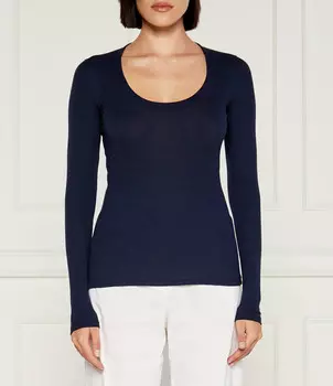 Блуза POLO RALPH LAUREN Slim Fit, темно-синий