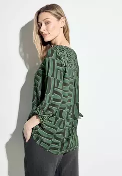Блуза PRINT MIT ARMDETAIL Cecil, зеленый