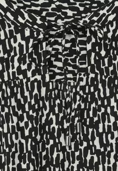 Блуза PRINT MIT SMOKDETAILS Street One, черный
