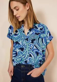 Блуза Print Street One, пестрый синий
