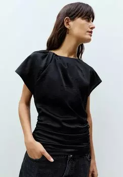 Блуза Print T-shirt Next, черный