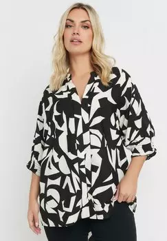 Блуза PRINT V-NECK Yours Clothing, антрацит