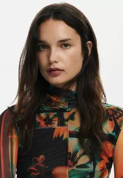 Блуза PRINTED Desigual, оранжевый